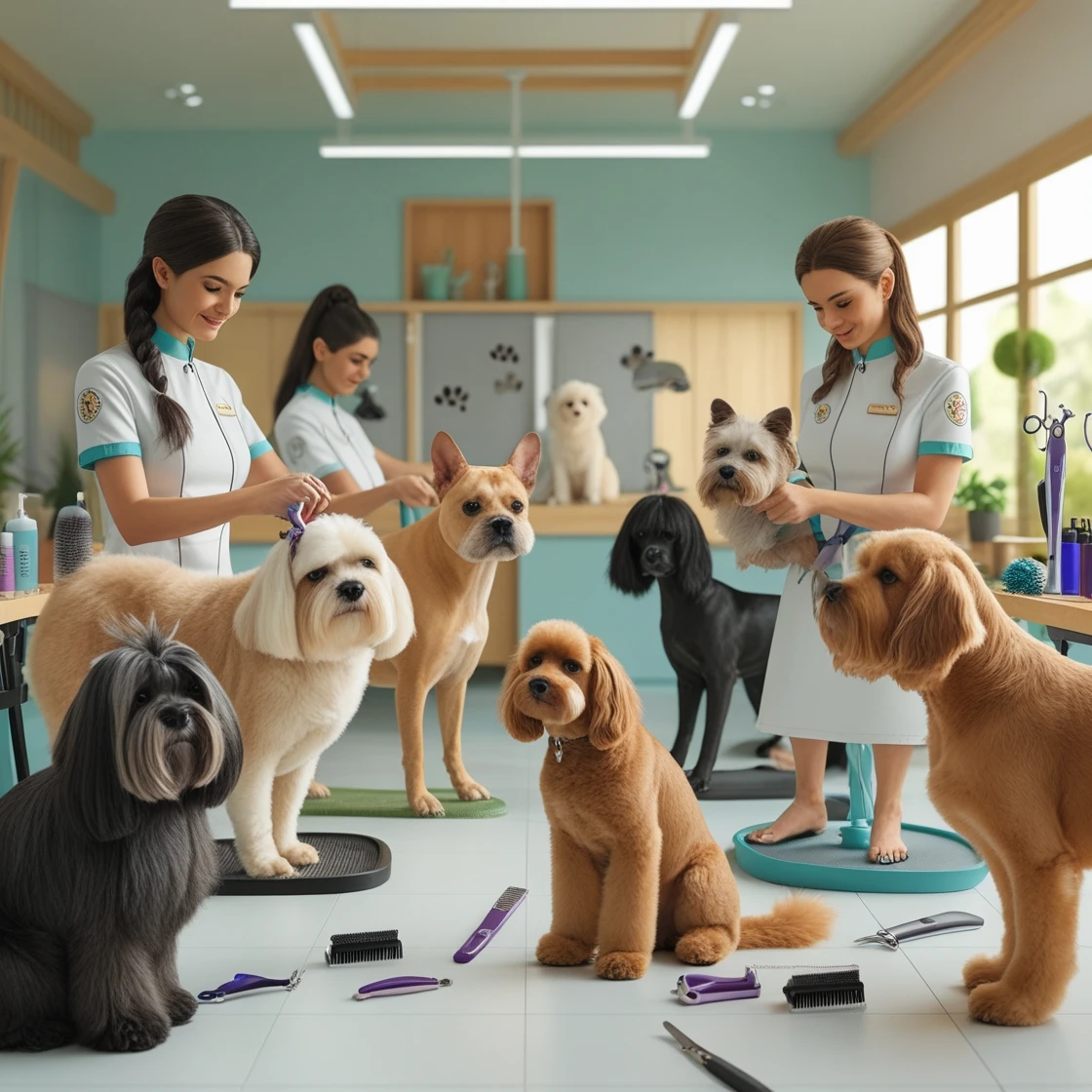 Cão feliz no Pet Grooming